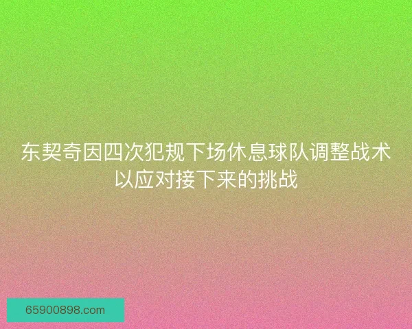东契奇因四次犯规下场休息球队调整战术以应对接下来的挑战